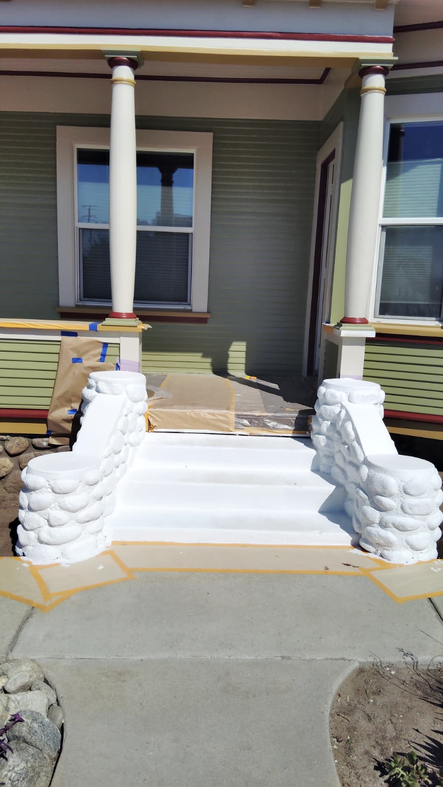 Stone Step Trim before