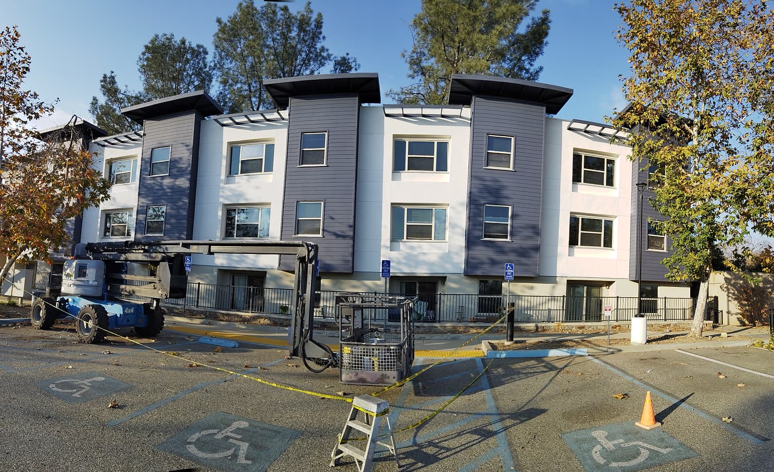 Three-Story Apartments after