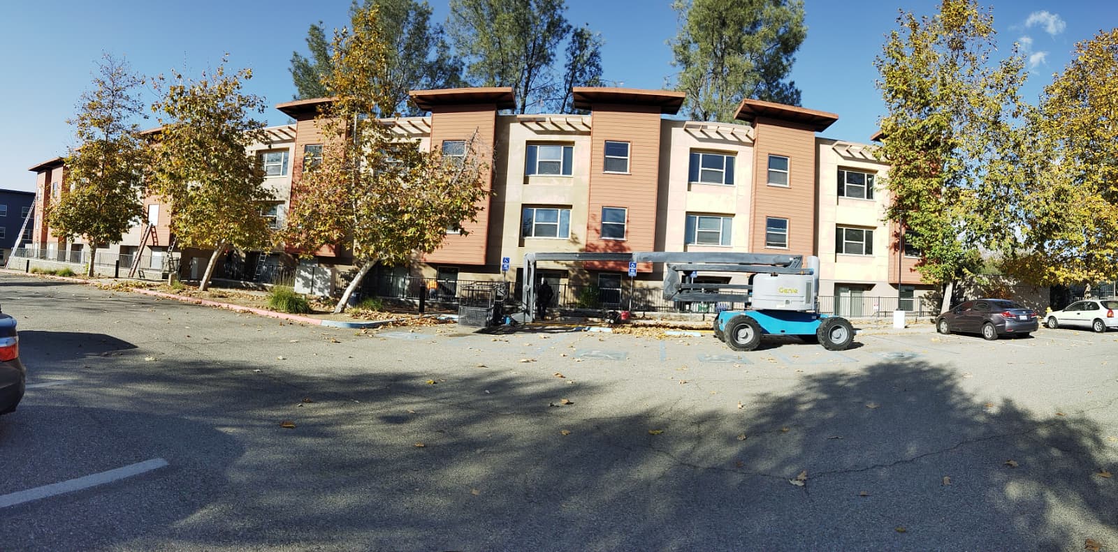 Three-Story Apartments before