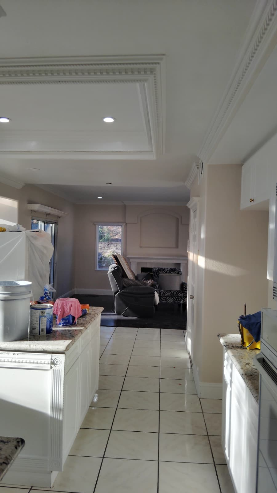 Kitchen — Range Wall & Ceiling Detail after