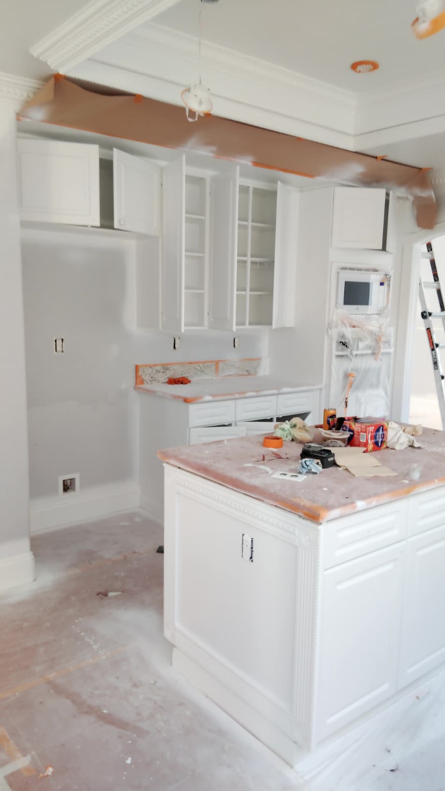 Kitchen — Range Wall & Ceiling Detail before
