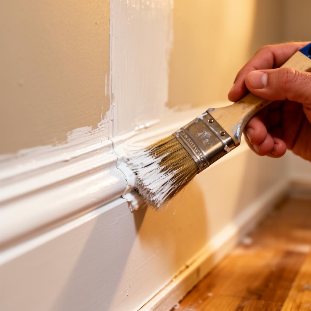 Crisp trim painting detail